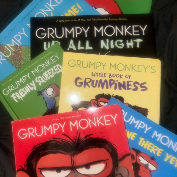 Grumpy Monkey 🐵 Book set 4 medium hard covers 3 Large Hard Covers - Picture 2 of 11